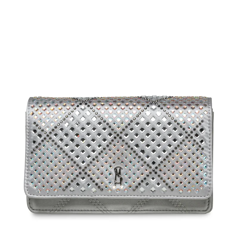 Steve madden baddi women's silver crossbody bag